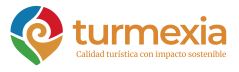 logo turmexia con la frase calidad turística con impacto sostenible